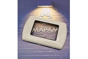 TOT ELECTRIC Placche Di Metallo compatibili con btcino Living International da 3 4 7 posti vari colori per supporti LN4703 L4703 (3 posti, T28 - Avorio)