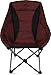 Produktbild normani Deluxe Campingsessel Relaxsessel XXL Moonchair Schalensitz- Comfort Camping-Stuhl - Gepolsterter Outdoor Klappstuhl, Traglast: 150 Kg (330 lbs) Farbe Rot