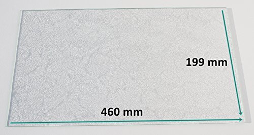 Khlschrank Einlegeboden / Glasplatte / Gemsefach  Strukturglas 4 mm dick  460 mm x 199 mm - Direkt vom Glasereifachbetrieb!!!