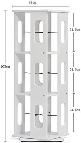 TH European Rotate Bookshelf Multi-purpose Bookcase Simple Bookshelf Living Room Shelf High Capacity Floor Type Display Stand ( Color : #7 )