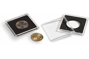 LEUCHTTURM Cápsulas de Monedas Quadrum Intercept, Diámetro Interior 38 mm, Negro