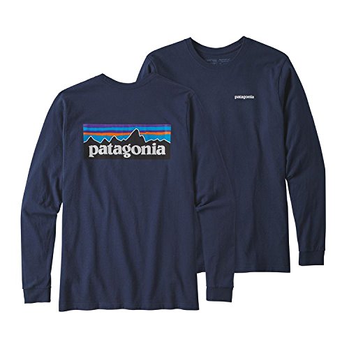 Patagonia L/S P-6 Logo Responsibili T-Shirt, Homme M Bleu Marine (Classic Navy)