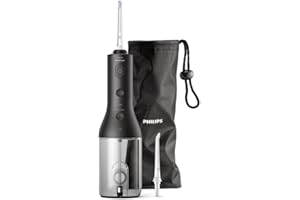 Philips Sonicare Power Flosser 3000 Bezprzewodowy irygator do jamy ustnej, irygator do zębów, dziąseł i higieny jamy ustnej, czarnym (model HX3826/33)