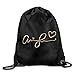 Produktbild NasNew Ariana Grande Signature Gold Logo Drawstring Backpack Bag