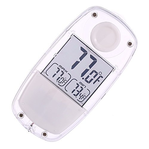 Gazechimp Solar Fensterthermometer Wasserdicht Indoor Outdoor LCD-Display Garten - 7