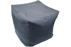 EHD - Puffes impermeables supersuaves para sala de estar, dormitorio, cocina, patio, puerta, reposapiés y otomanos, color gris oscuro