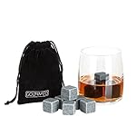 GOURMEO pierres à whisky premium (9 pièces) en stéatite naturelle I 2 ans de garantie de satisfaction I glaçons réutilisables, pierres pour whisky, whisky stones, pierres froides