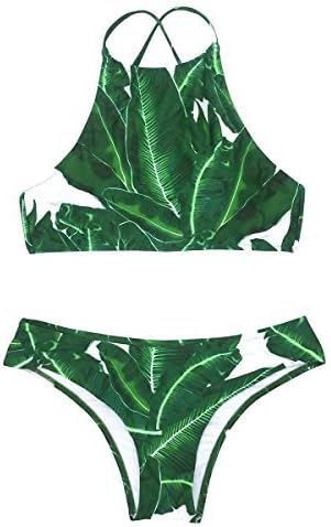 Cupshe Fashion Women's Forest Leaves Printing Tank Padding Bikini Set -  Multi -