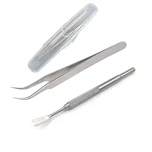 HSZJsto Tick Remover Kit, Stainless Steel Tick Remover Tweezers Tick Remover Tools Set for Pet Dog, Cat, Human with Storage Box