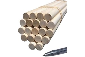 Trustleaf 16mm x 300mm Birch Hardwood Wooden Craft Sticks/Dowels - Seconds - Pack of 20 Dowels