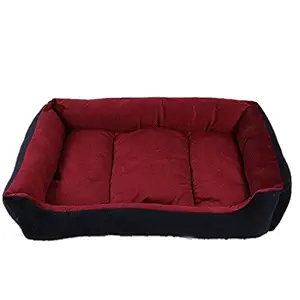 Gorgeous Ultra Supreme Lounger Style Pet Bed - Large, Loyal Maroon & Black