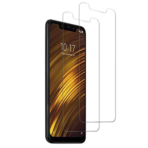 VBERWRUR [2 Piezas] Protector de Pantalla para Xiaomi Pocophone F1, película Protectora de Vidrio Templado - 9H de dureza, Compatible con 3D Touch para Xiaomi Pocophone F1