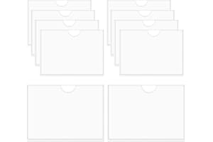 EIHI 10 Porta Documenti Auto,Adesivo Impermeabili Portabollo Auto Parabrezza Trasparenti Porta Biglietti Parcheggio per Permesso di Parcheggio Biglietto da Visita Patente di Guida (10 x 8 cm)