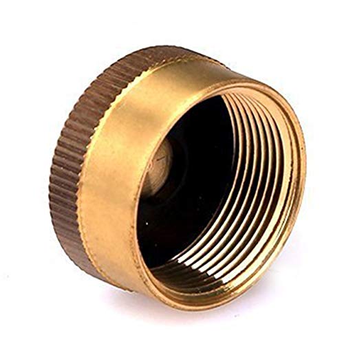 Preisvergleich Produktbild DEjasnyfall Messingkappe Nachfüllen Solide 1 LB Propangasflasche Tank Zylinder Schützen Versiegelte Kappe für Outdoor Camping Herd Kochen Universal (gelb)