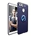 Produktbild Huawei Honor 7X Hülle Etui mit Ring Holder Halter Ständer - Coollee Silikon TPU Dünn Shell Bumper mit 360 Grad Freidrehbar Metallring Grip Fingerhalterung Kickstand Auto Magnet KFZ Handy Halterungen Unterstützung, Handyhülle Stoßfänger Rüstung Schutzhülle Slim Soft Weich Tasche Case Cover für Huawei Honor 7X, Blau