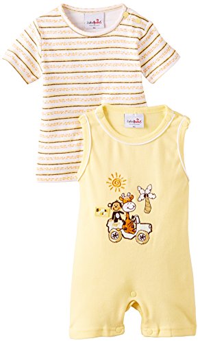 Julius Hüpeden Unisex Baby "Safari" im Set mit T-Shirt T-Shirt Romper, Multicoloured (oyster 141107), 6-12 months (Manufacturer size 80)