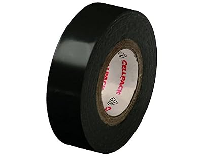 Cellpack, No. 128, dimensions 25m x 50mm x 0,15mm (longueur x largeur x épaisseur), noir, Ruban d'isolation électrique en PVC