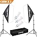 Price comparison product image MOUNTDOG Softbox Lighting Photo Studio Kit 2x Soft box 3x135W Continuous Light Bulb with Carrying Bag Photography Equipment for Photoshooting Video Portrait