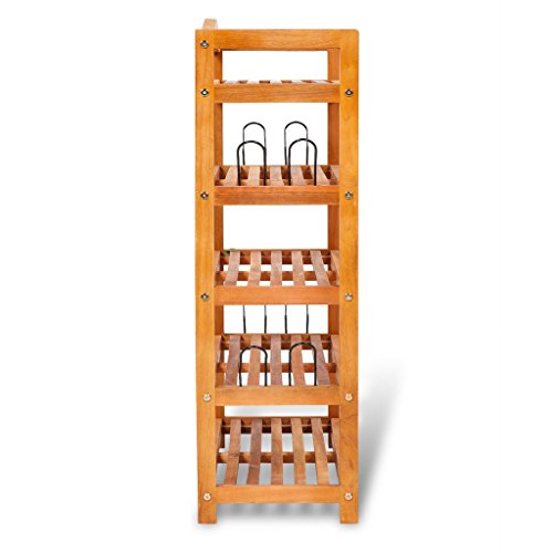 vidaXL Akazie Holz Schuhregal Regal Schuhablage Schuhständer Schuhschrank 5 Böden # - 3
