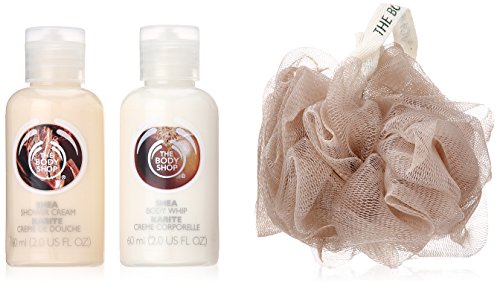 Shea Beauty Cube | The Body Shop 60ml Shea Shower Gel | 60ml Shea Body Whip | Cream coloured mini bath lily | Feel So Good The Body Shop Treat Gift Cube