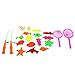 Produktbild MagiDeal Kinder Kunststoff Magnetische Fische Angeln Spiel Badespielzeug Set - 20 Stück