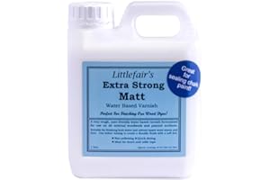 Littlefair's Varnish for Wood - 1ltr, Matt - X Strong & Fast Drying Wood Varnish - Water Based Interior Polyurethane Wood Finish - Lacquer Clear Coat for Wood - Clear Coating Wood Protector