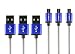 Produktbild Micro USB Kabel CABBRIX [3-Pack] 2m Lang Navy Blue Nylon 2,4 A [ USB Schnellladekabel ] High Speed Sync und Ladekabel Android Smartphones für Samsung Galaxy S7 / S7 Edge / S6 / S5 Neo / S4 / S3, Note 5 / 4 / 3, HTC, LG, Sony, Nexus, Blackberry, Nokia, Motorola, Huawei, Kindle, XBOX, PS4
