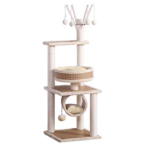 Preisvergleich Produktbild Kratzbäume Katzenbaum Cat Scratcher Activity Center Kratzen Big Platform Cat Häuser Schachtelhalm dekorative Kugeln