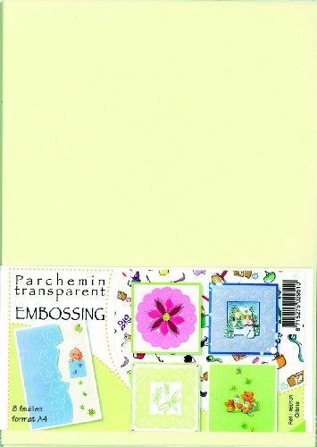 DTM - Loisirs Créatifs - 8 hojas formato A4, de pergamino transparente - Embossing