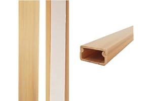 GREENICE EDM 66093 Mini Canal Adhesiva, Madera Clara, 2m x 19x11 mm