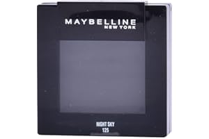Maybelline New York Niebiesko-czarne cienie do powiek z aksamitnym wykończeniem, do intensywnego makijażu oczu, Color Sensational Mono Eyeshadow, nr 125 Night Sky, 1 x 2 g