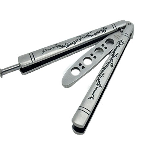 Twshiny Pratique en Acier Inoxydable Pliante Papillon Formateur Couteau Peigne Forme Formation Knife Kit d'outils de Dragon Carve