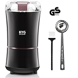 KYG Elektrische Kaffeemühle 300W Kaffeebohnen Nüsse Gewürze Getreide Kaffeemühle mit Edelstahlmesser