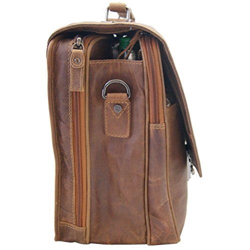 BARON of MALTZAHN Laptoptasche Aktentasche Lehrertasche RUBENS aus braunem Leder   Lederpflege