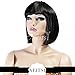Neitsi 100% Kanekalon Fiber 14"(35cm) 160g/pc Women's Girl's Cosplay Short Synthetic BOB Hair Wigs Full Hair Extensions Wigs (Black#)