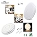 Produktbild Auralum 24W warmweiß LED Deckenleuchte Deckenlampe Ceiling light (24W-24st SMD 2835-1900LM-Circular-PC-NI-WW-1pcs), Größe 330*55mm, umweltfreundliche LED Wandleuchte mit CE und ROHS Zertifikation