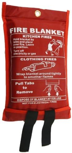 Fire Blanket, Large, Quick Unfolding, with Loops, 1 x 1 m by FARIL®