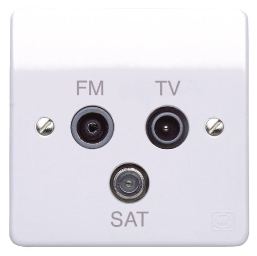 Preisvergleich Produktbild MK K3553WHI TV- / FM- / Sat-Triplexer, 1-fach