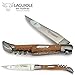 Produktbild LAGUIOLE en Aubrac Taschenmesser - Sondermodell Grand Cru Margaux - Einlegearbeit echt Silber - 12 cm Griff Weinfass Eiche - Korkenzieher - Klinge 10 cm matt - Backen matt