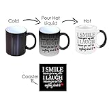 YaYa Cafe™ Birthday Gifts for Sister Funny Teasing I Smile I Laugh Magic Mug for Sister (330 ml, Black) Rakhi
