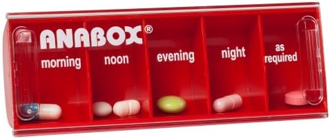 Anabox Daily Pillbox Red