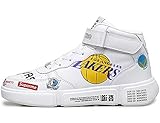  GNEDIAE Mujer A66 High-Top Zapatos de Baloncesto Calzado Deportivo Al Aire Libre Moda Sneaker Antideslizante Zapatillas de Deporte Ligeros Zapatos para Correr Transpirable Lace Up Blanco 36 EU