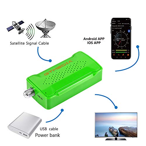 GTMEDIA V8 Sat Finder BT03 Rilevatore di segnale satellitare | Ottieni un posizionamento ottimale | Regolazione dei antenne satellitari | Connessione Bluetooth Per Android/iOS App