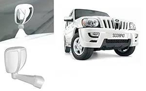 Autopearl Car Bonnet Mirror for Scorpio (White)