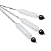 Produktbild 3 Stück Thermometer Alcohol Meter Tester Hydrometer, Inhalt 0-100% Volume Alcohol Vinometer für alle Spirituosen/Distillates, Whiskey, Brandy, Vodka Etc.