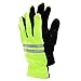 Produktbild Damen Hi Vis Thermo Fleece-Handschuhe mit griffiger Handfläche und Scotchlite-Streifen (One Size) (Gelb/Schwarz)