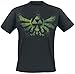 Produktbild Bioworld Nintendo Zelda T-Shirt schwarz mit gruenem Druck Groesse L