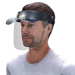 Steelbird YS-47 7Wings Face Shield with Peak Cap Pack of 1, Full Face Protector For All Front Line Warriors ( Pack of 1 )