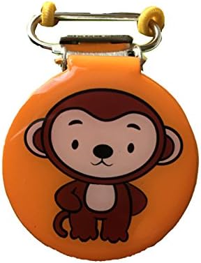 1 x Childrens / Kids BTE Hearing Aid Clip / Safety Retainer / Cord For 2 Hearing Aids Monkey