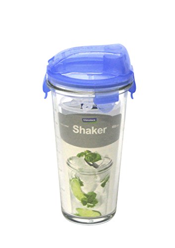 Glasslock (2x PC-318-ML, 2x 450ml) Blau, Frischhaltedose aus Glas – Shaker Typ - 3
